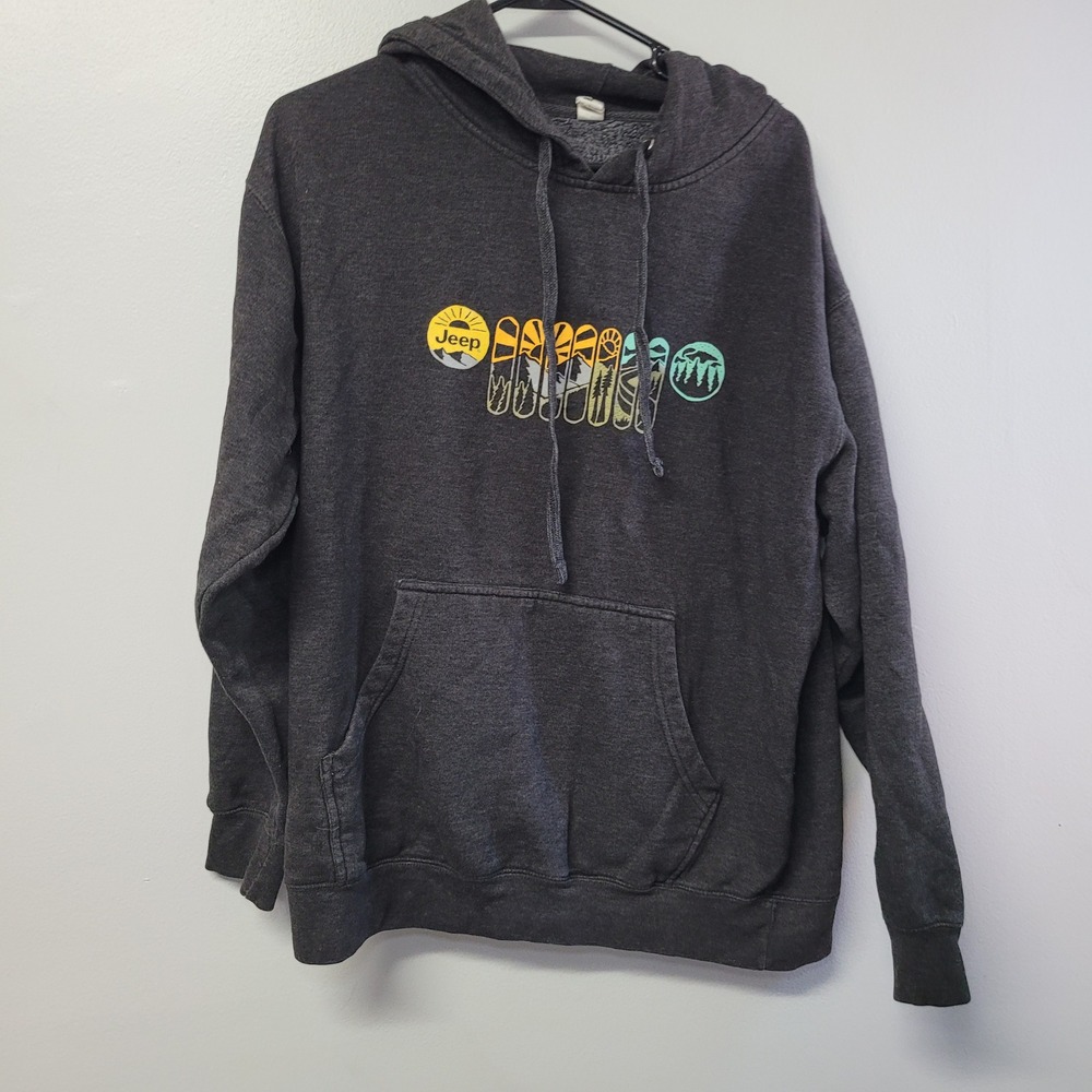 Jeep Independent Trading Co Hoodie Mens Large Charcoal Gray Outdoor Graphic